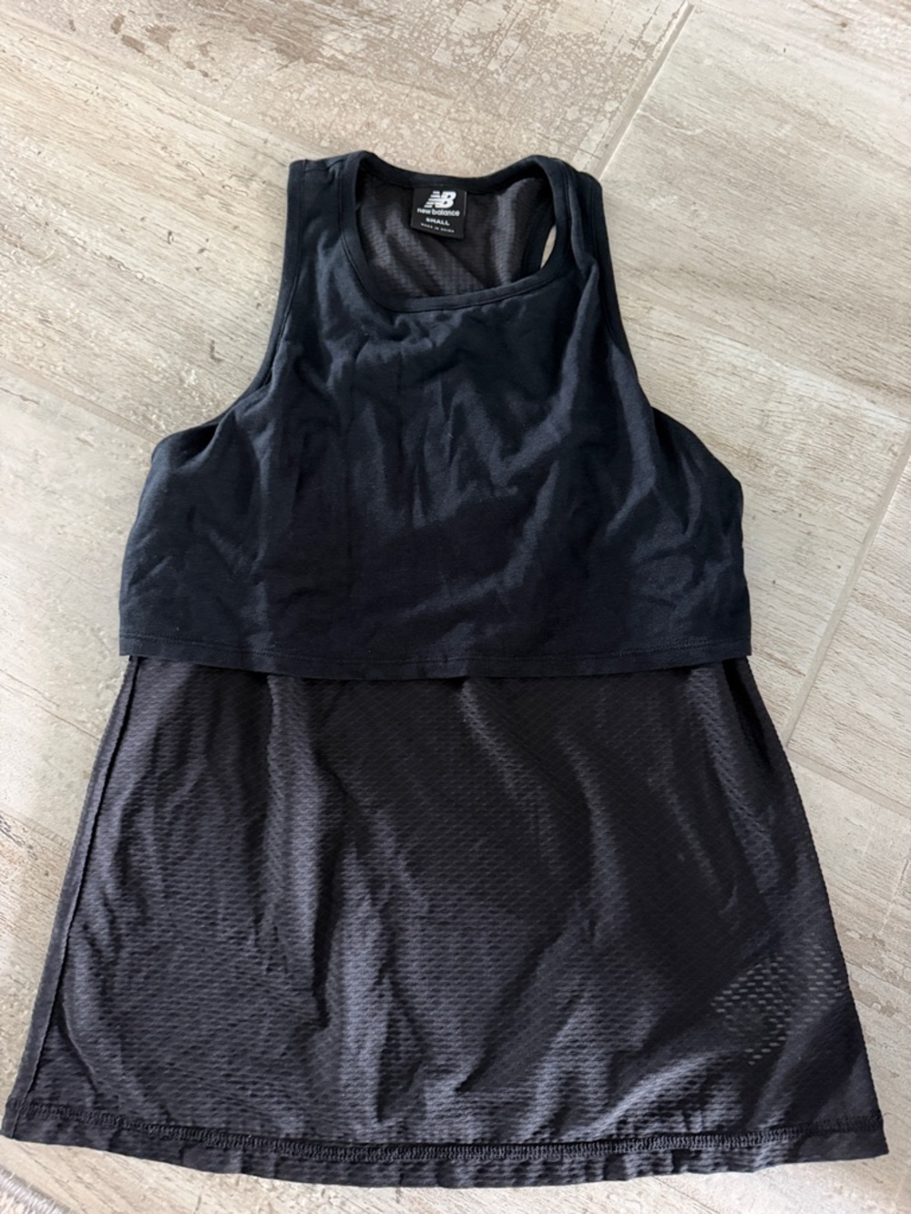 New Balance Black Double-Layer Muscle Tank